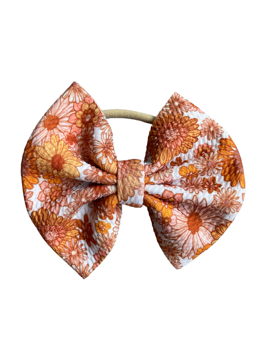 boho floral bow