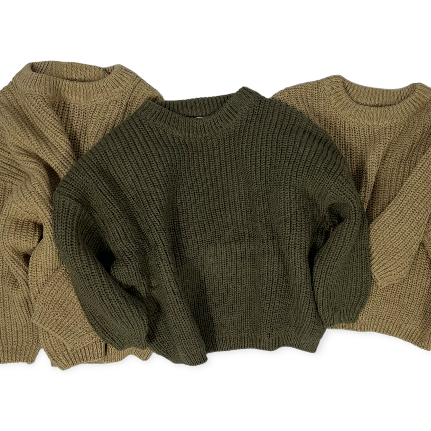 olive chunky knit sweater