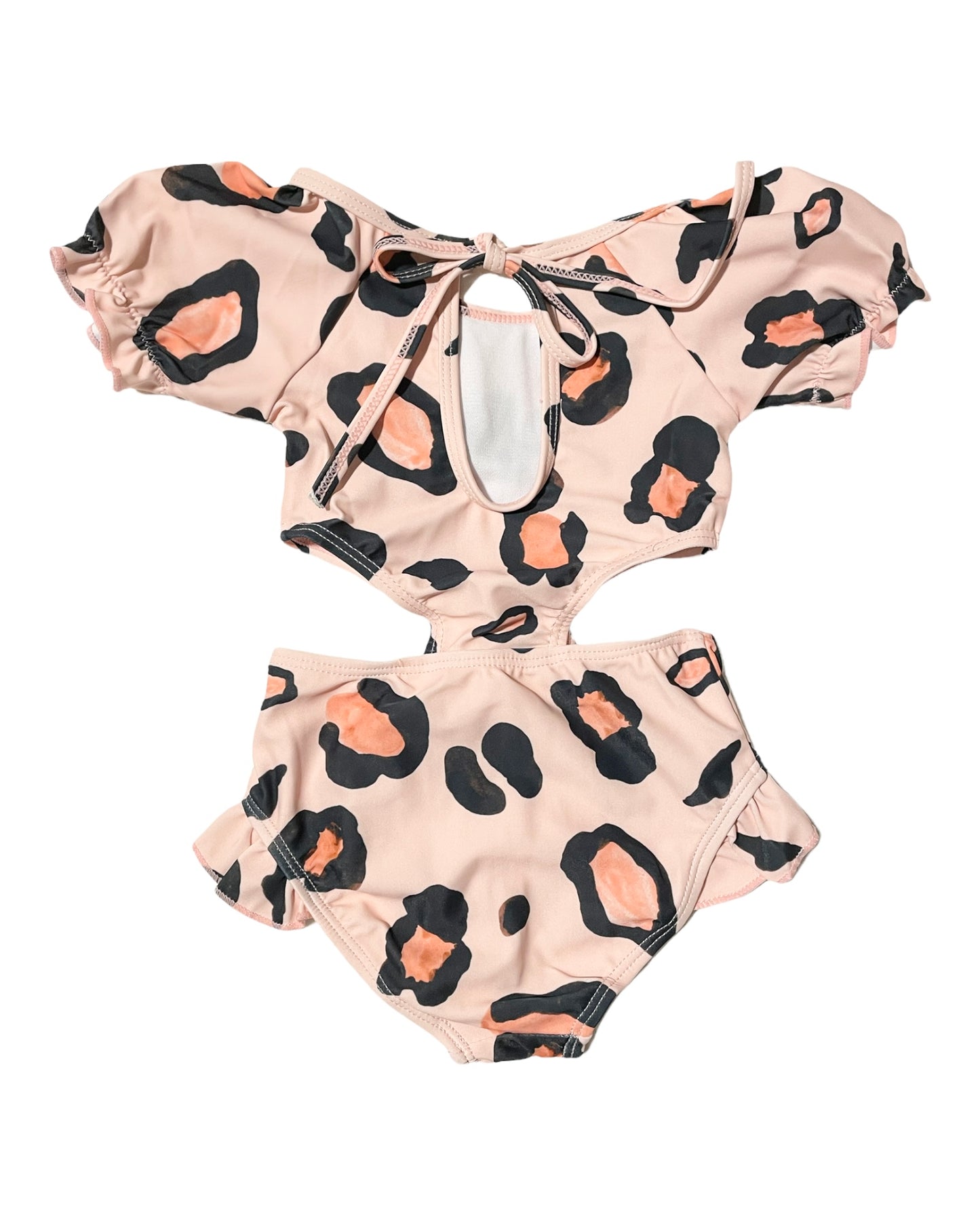 blush cut-out one piece swimsuit