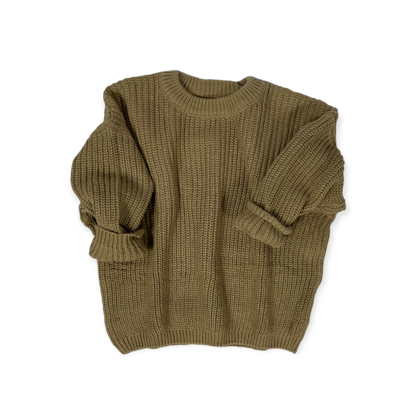 taupe chunky knit sweater