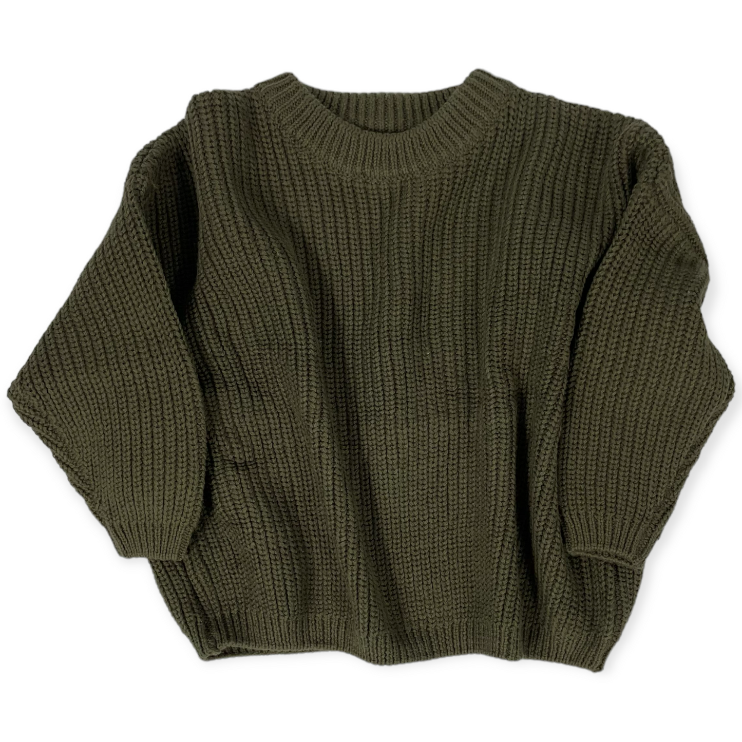 olive chunky knit sweater