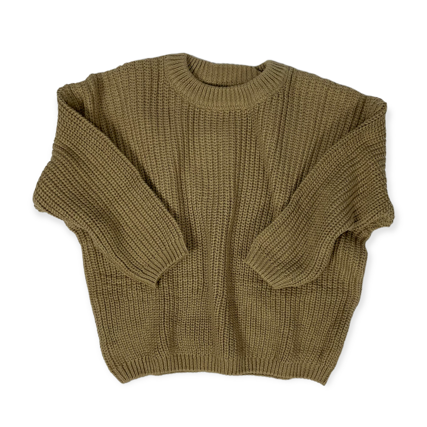 taupe chunky knit sweater